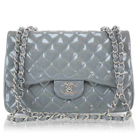 chanel silver flap bag|chanel flap bag jumbo grey.